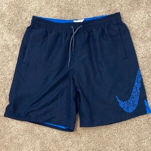Nike men’s large Swim Trunks blue with mesh lining